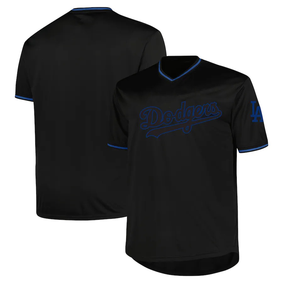 Men's Los Angeles Dodgers Profile Black Big & Tall Pop Fashion Jersey - Jersey