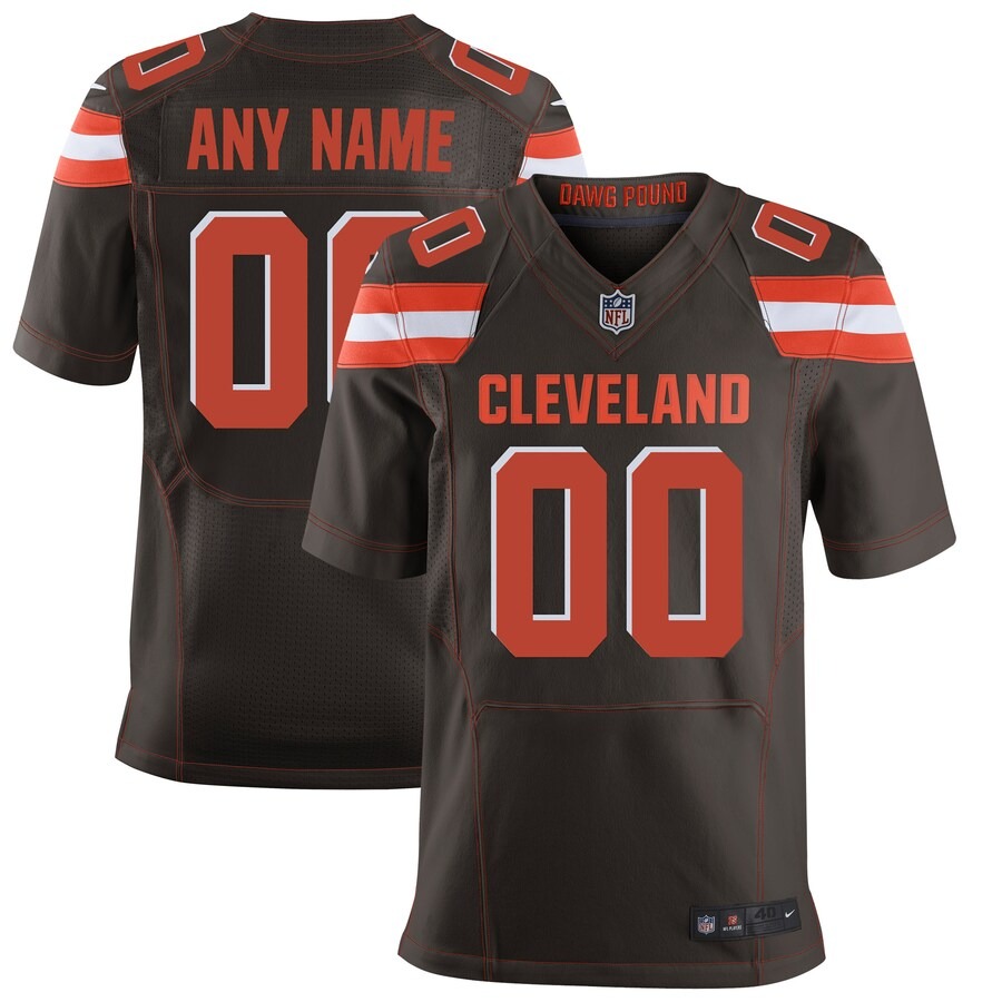 Men's Cleveland Browns Nike Brown Elite Custom Jersey - Jersey