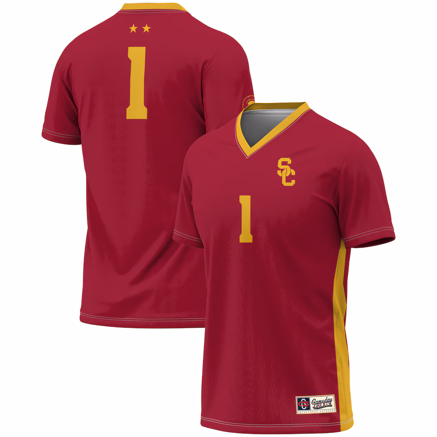 Youth GameDay Greats #1 Cardinal USC Trojans Lightweight Women's Soccer Fashion Jersey - Jersey