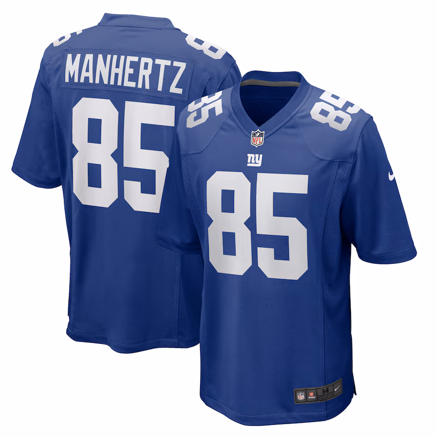 Men's New York Giants Chris Manhertz Nike Royal Team Game Jersey - Jersey