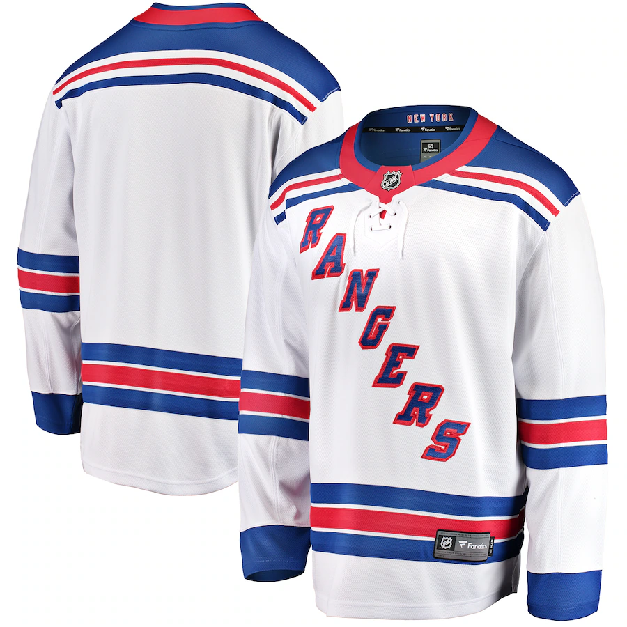 Men's New York Rangers Fanatics White Breakaway Away Jersey - Jersey