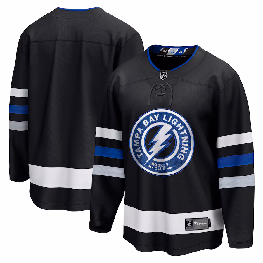 Men's Tampa Bay Lightning Fanatics Black Alternate Premier Breakaway Jersey - Jersey
