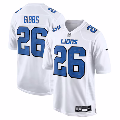 Men's Detroit Lions Jahmyr Gibbs Nike White Tundra Fashion Game Jersey - Jersey