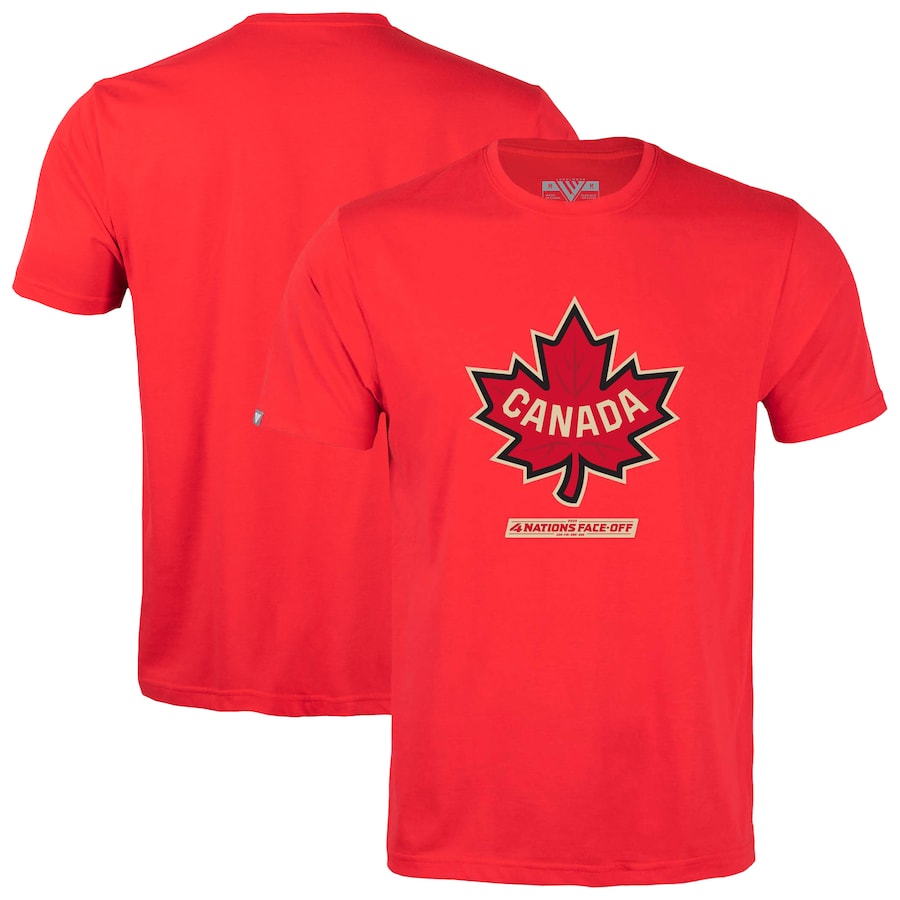 Men's Canada Levelwear Red 2025 4 Nations Face-Off Richmond T-Shirt - Jersey