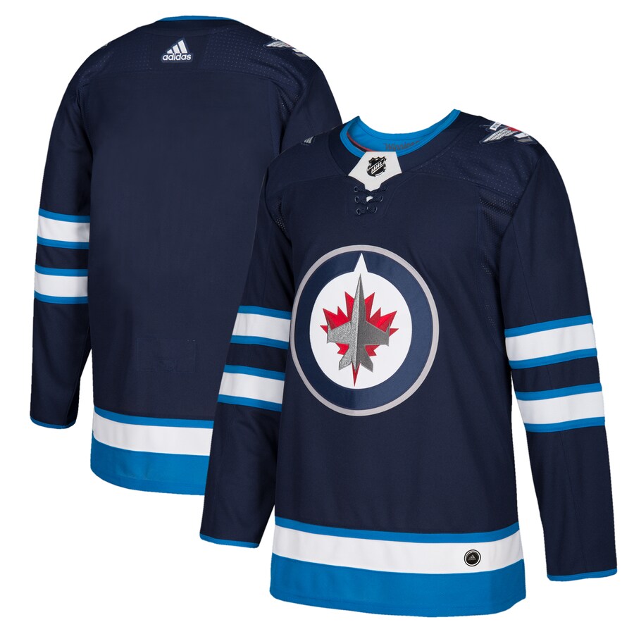 Men's Winnipeg Jets adidas Navy Home Authentic Blank Jersey - Jersey