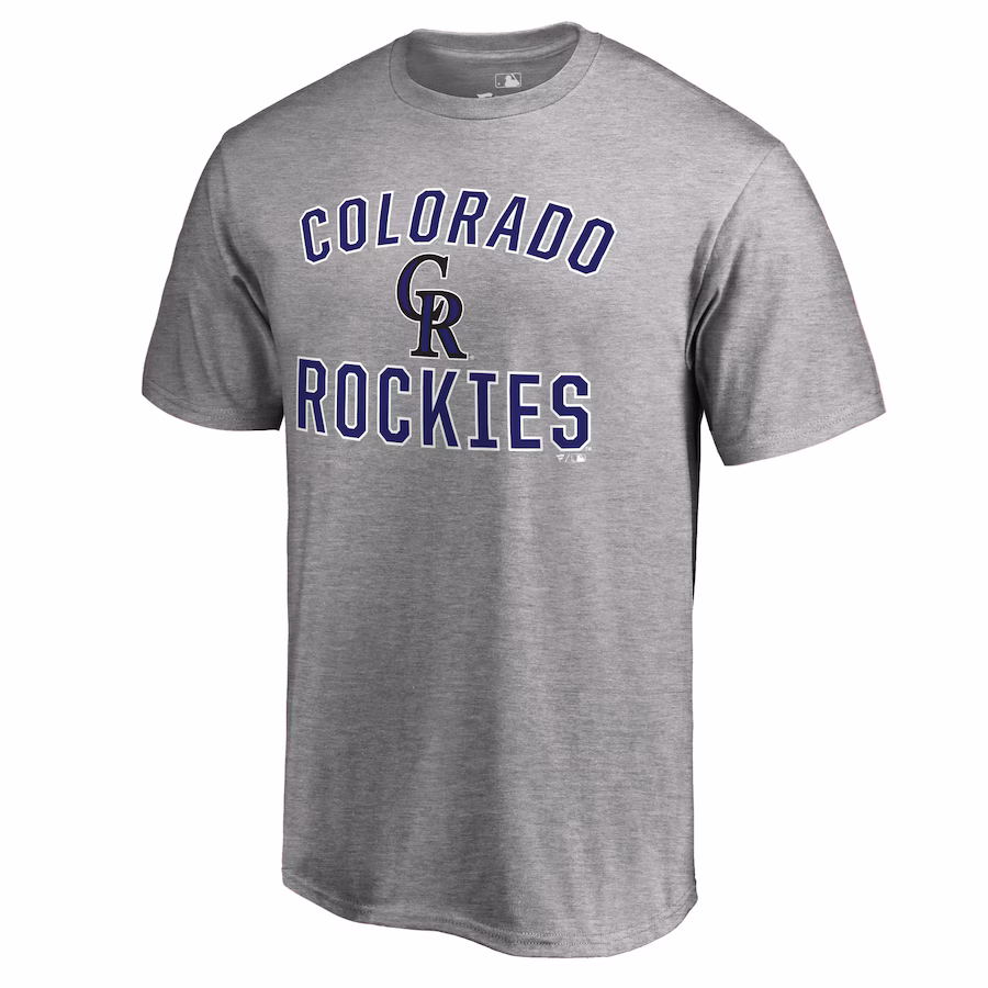 Men's Colorado Rockies Ash Victory Arch T-Shirt - Jersey