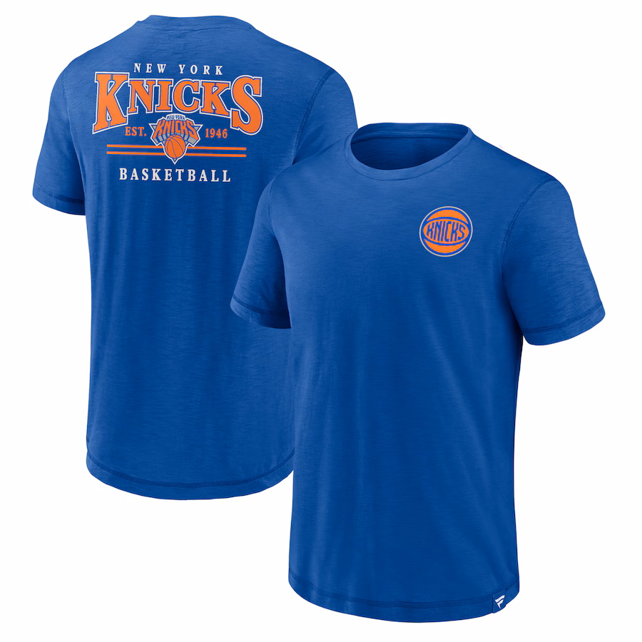 Men's New York Knicks  Fanatics Royal Slub Team T-Shirt - Jersey