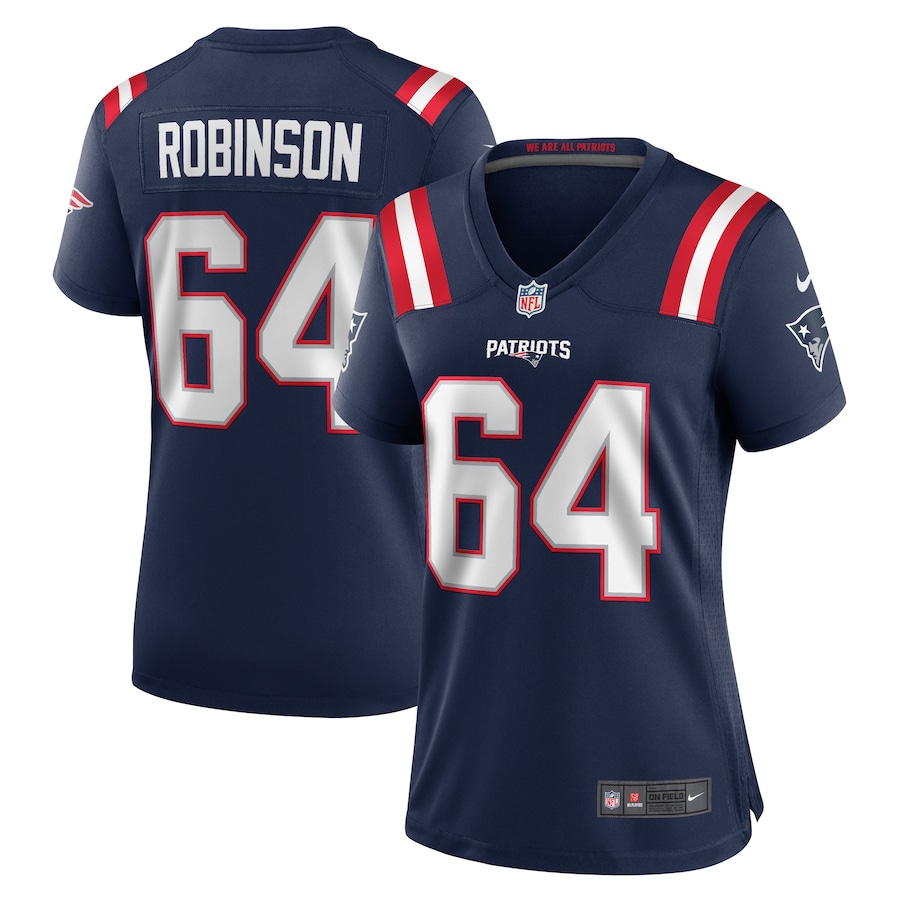 Women's New England Patriots Layden Robinson Nike Navy Game Jersey - Jersey