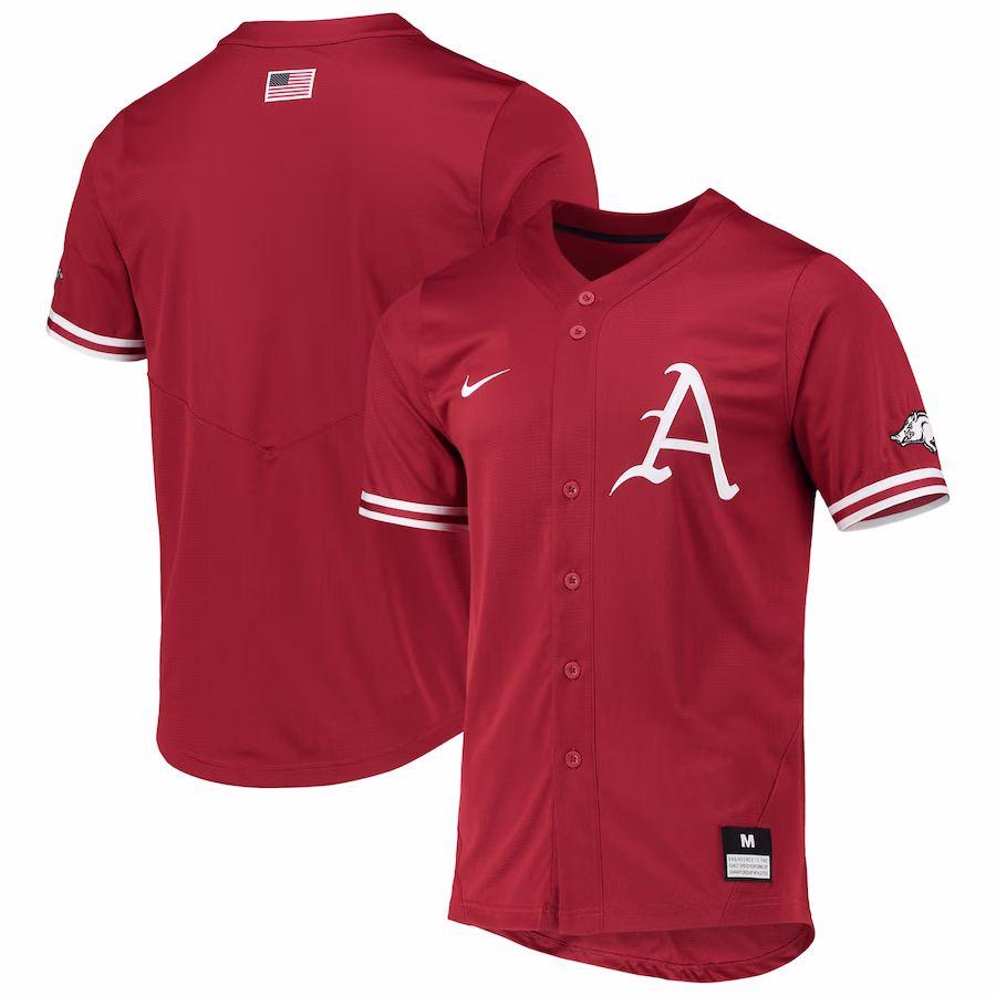 Arkansas Razorbacks Nike Replica Baseball Jersey - Cardinal - Jersey