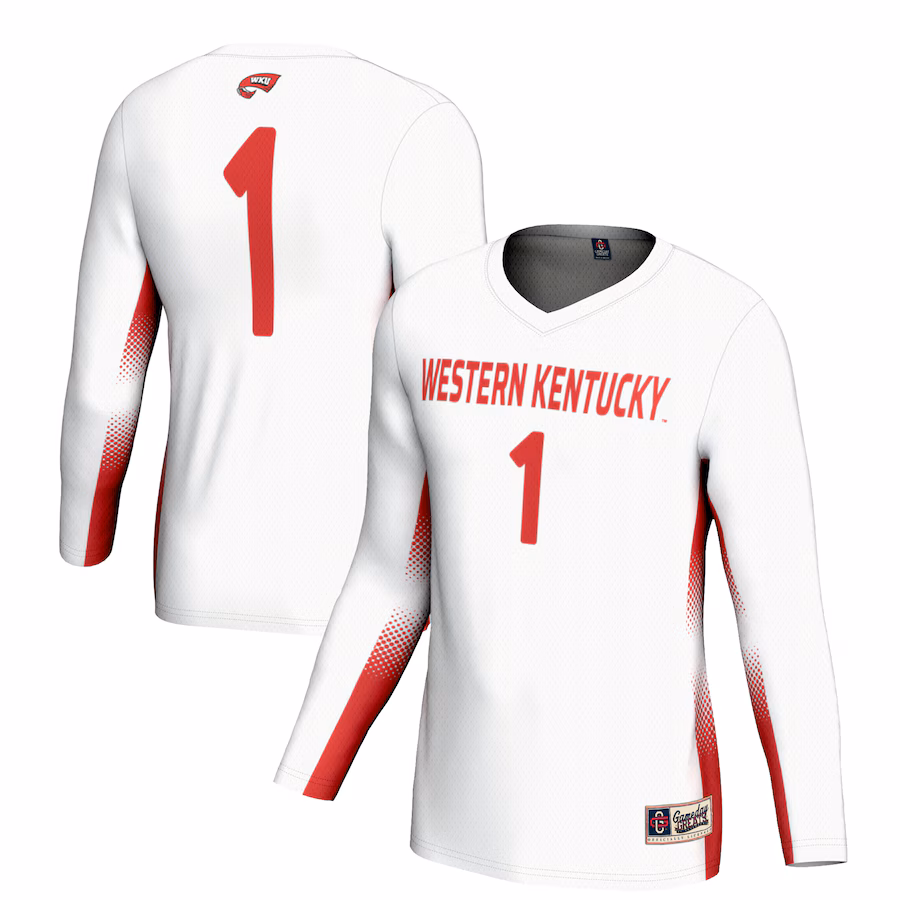 Youth GameDay Greats #1 White Western Kentucky Hilltoppers Lightweight Women's Volleyball Jersey - Jersey