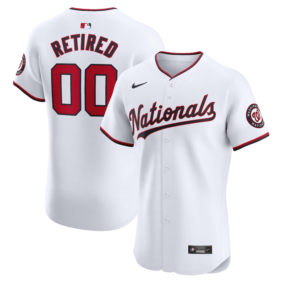 Men's Washington Nationals Nike White Home Elite Pick-A-Player Retired Roster Jersey - Jersey