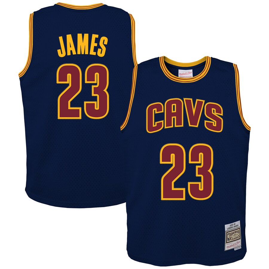 Youth Cleveland Cavaliers LeBron James Mitchell & Ness Navy 2008/09 Hardwood Classics Swingman Jersey - Jersey