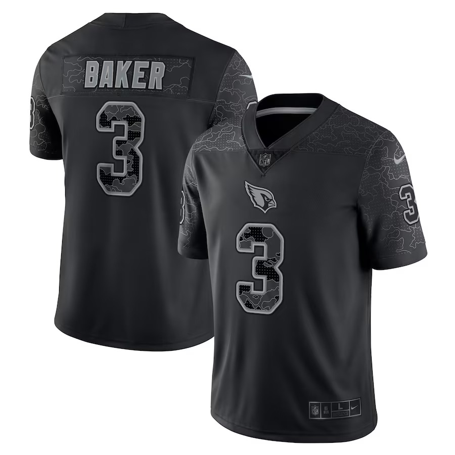 Men's Arizona Cardinals Budda Baker Nike Black RFLCTV Limited Jersey - Jersey