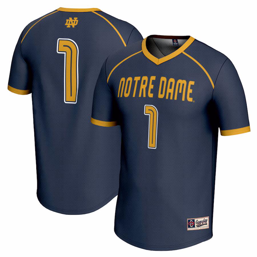 #1 Notre Dame Fighting Irish GameDay Greats Youth Lightweight Women's Lacrosse Jersey - Navy - Jersey