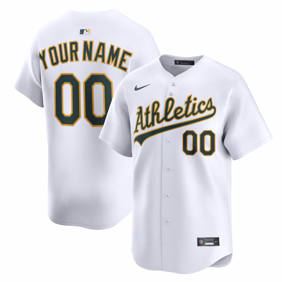 Youth Athletics Nike White Home Custom Limited Jersey - Jersey