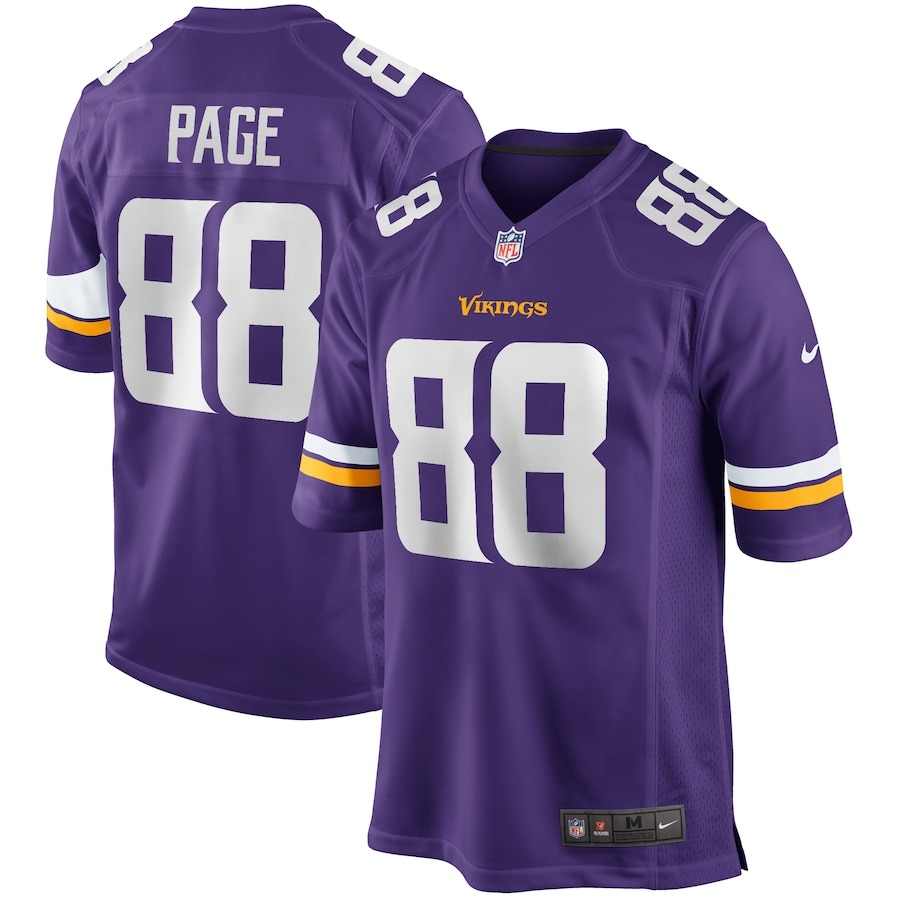 Men's Minnesota Vikings Alan Page Nike Purple Game Retired Player Jersey - Jersey