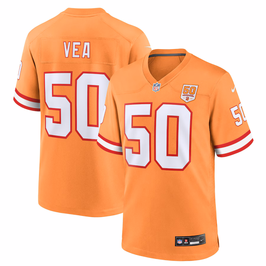 Men's Tampa Bay Buccaneers Vita Vea Nike Creamsicle 50th Season Game Jersey - Jersey