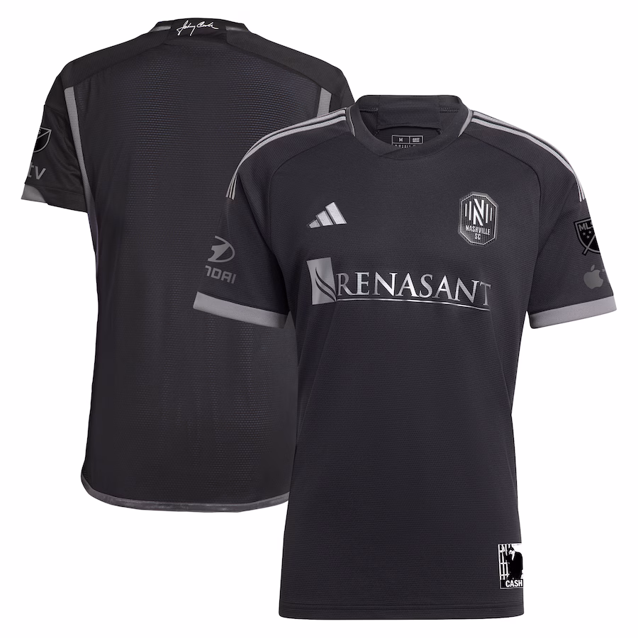 Men's Nashville SC adidas Black 2023 Man In Black Kit Authentic Jersey - Jersey