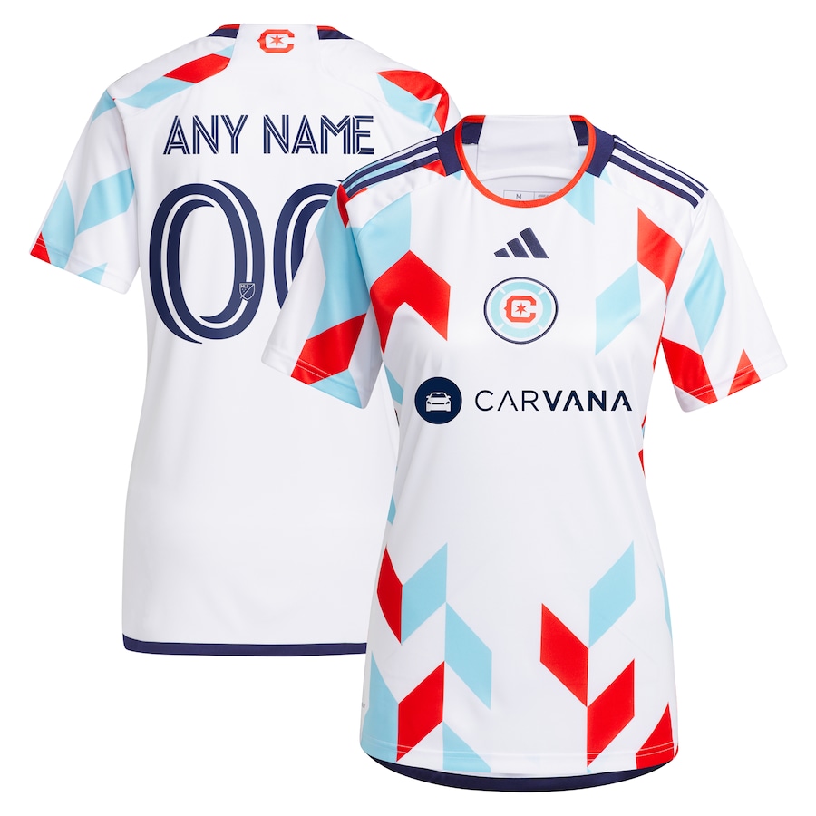 Women's Chicago Fire  adidas White 2024 A Kit For All Replica Custom Jersey - Jersey