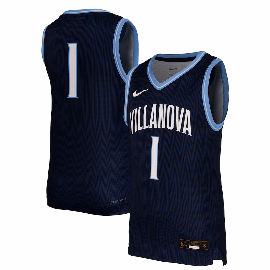 Youth Nike #1 Navy Villanova Wildcats Replica Basketball Jersey - Jersey
