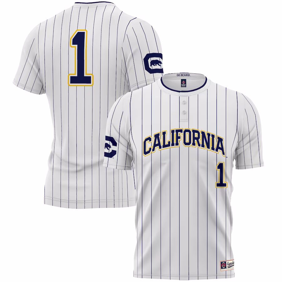 #1 Cal Bears GameDay Greats Lightweight Softball Jersey - White - Jersey