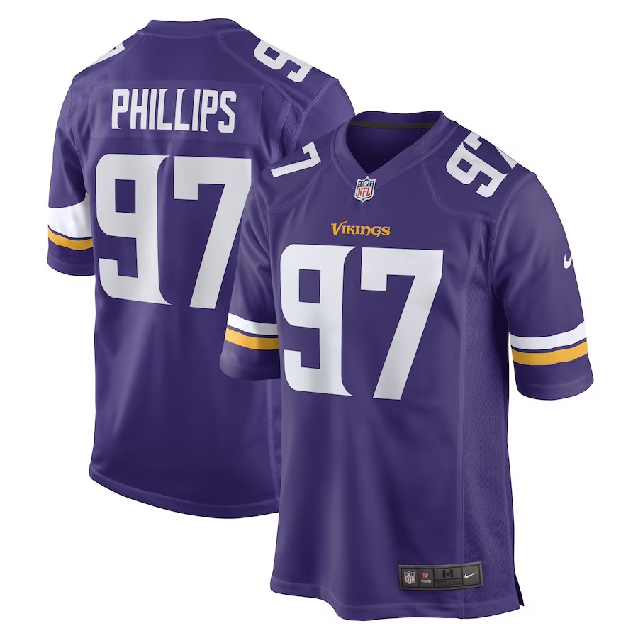 Men's Minnesota Vikings Harrison Phillips Nike Purple Game Player Jersey - Jersey