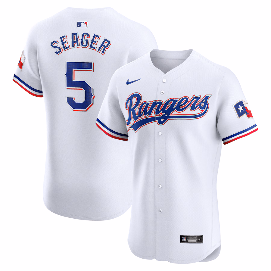 Men's Texas Rangers Corey Seager Nike White Home Elite Player Jersey - Jersey