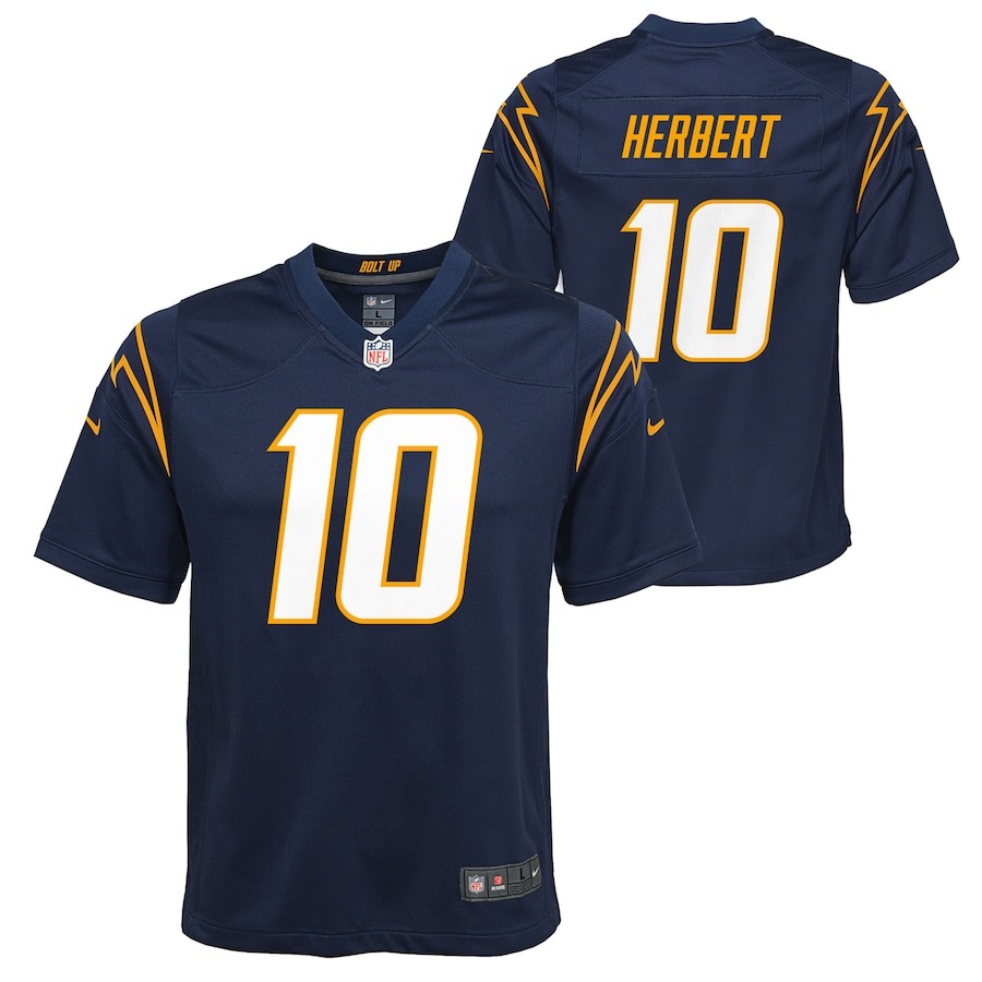 Youth Los Angeles Chargers Justin Herbert Nike Navy Game Jersey - Jersey