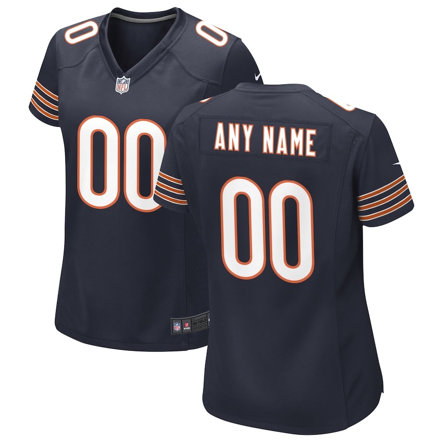 Women's Nike Navy Chicago Bears Custom Game Jersey - Jersey