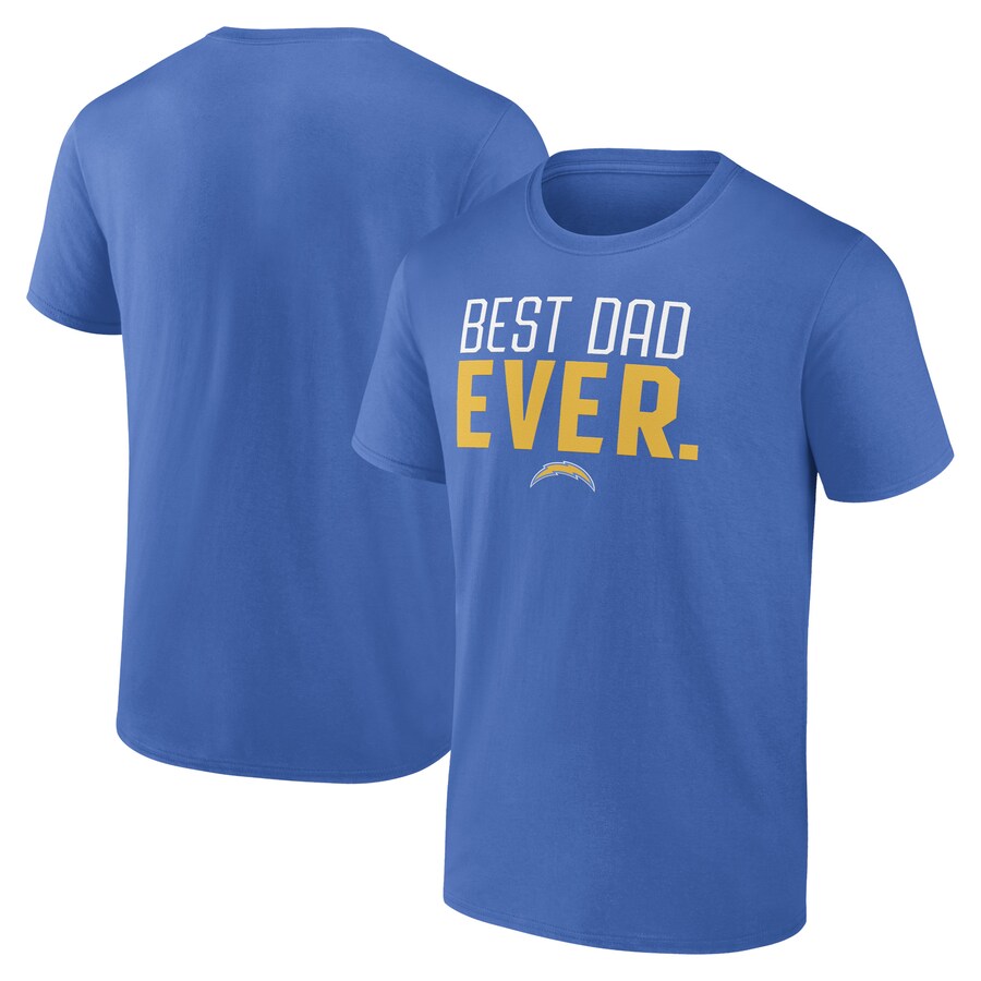 Men's Los Angeles Chargers Powder Blue Best Dad Ever Team T-Shirt - Jersey