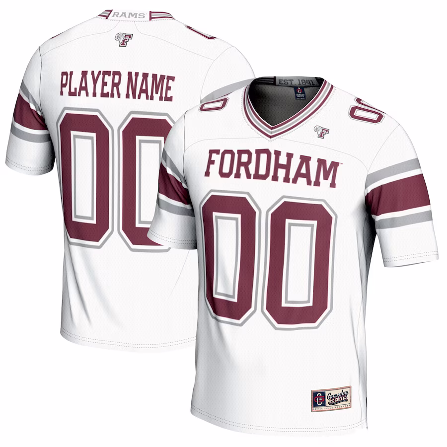 Fordham Rams GameDay Greats NIL Pick-A-Player Football Jersey - White - Jersey