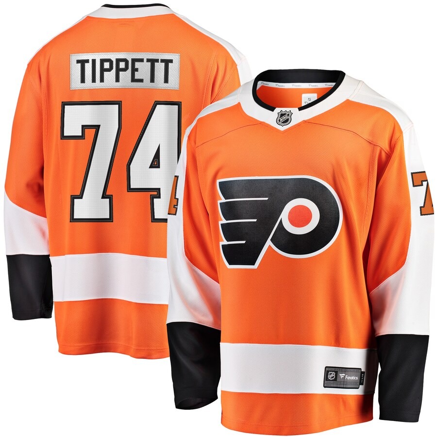 Men's Philadelphia Flyers Owen Tippett Fanatics Branded Orange Home Breakaway Player Jersey - Jersey