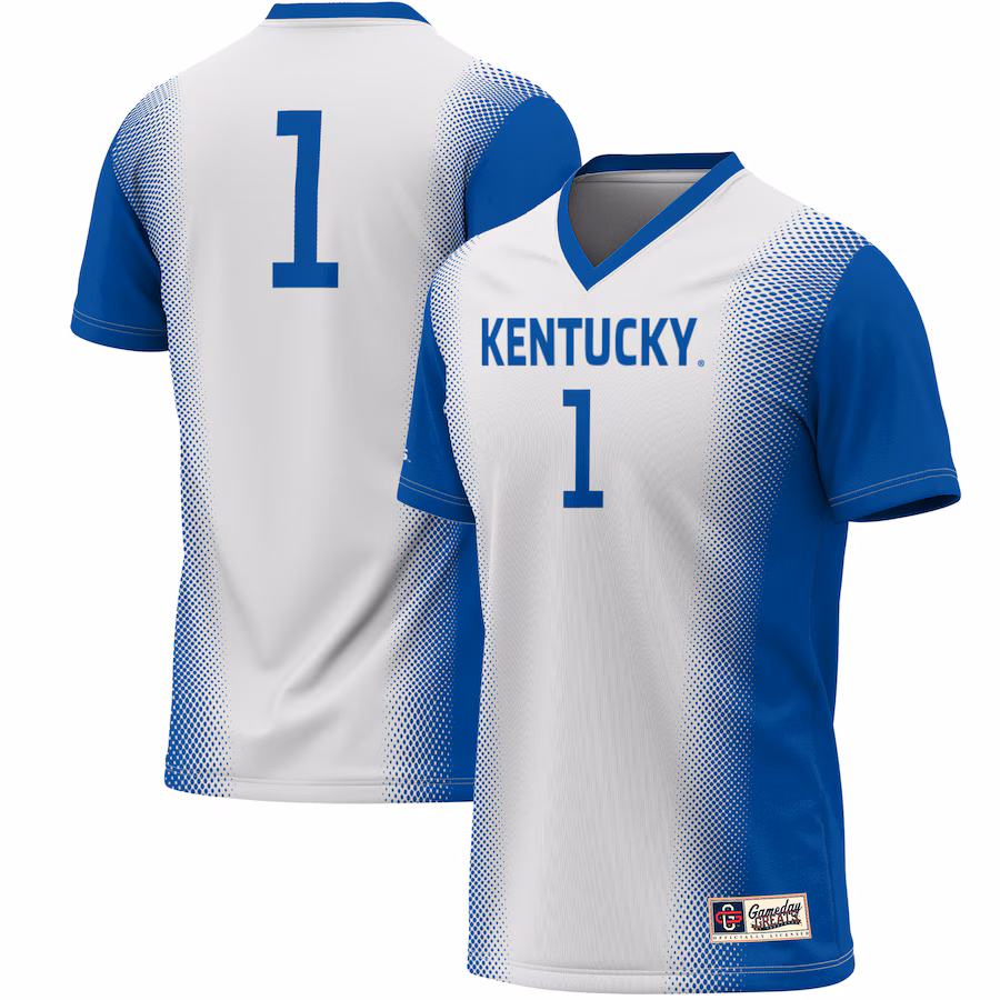 #1 Kentucky Wildcats GameDay Greats Youth Women's Soccer Lightweight Fashion Jersey - White - Jersey