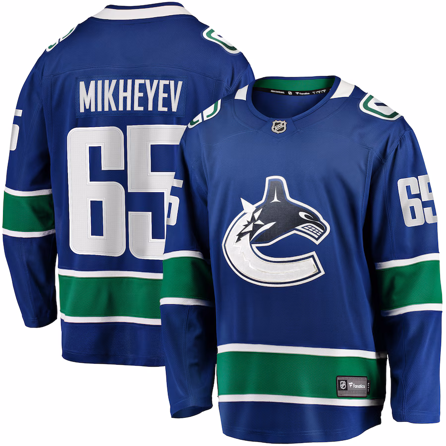 Men's Vancouver Canucks Ilya Mikheyev Fanatics Blue Home Breakaway Jersey - Jersey