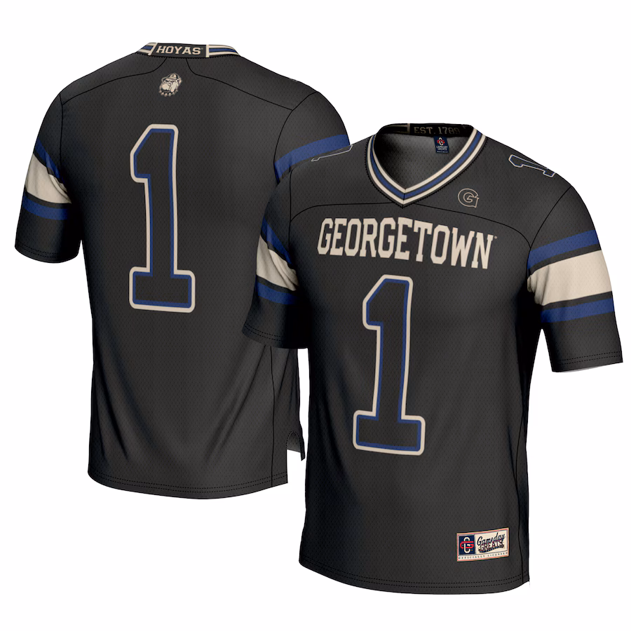 Youth GameDay Greats #1 Black Georgetown Hoyas Football Jersey - Jersey