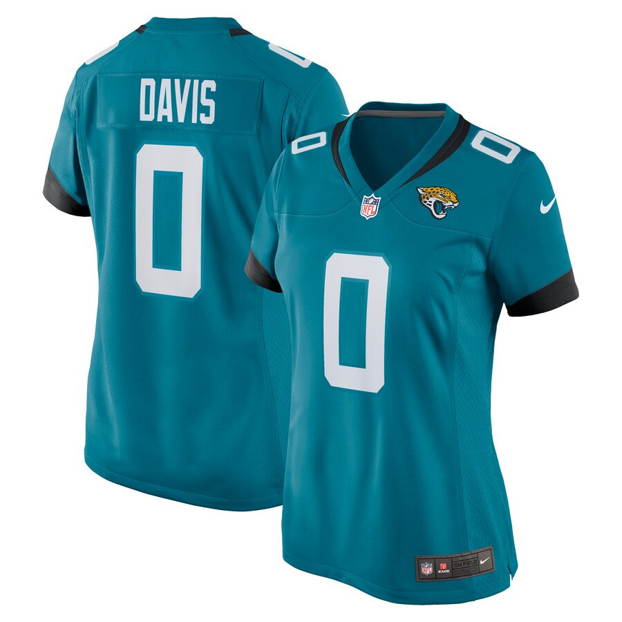 Women's Jacksonville Jaguars Gabe Davis Nike Teal Team Game Player Jersey - Jersey
