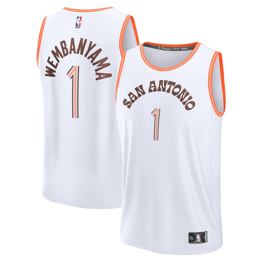 Men's San Antonio Spurs Victor Wembanyama Fanatics White Fast Break Jersey - City Edition - Jersey