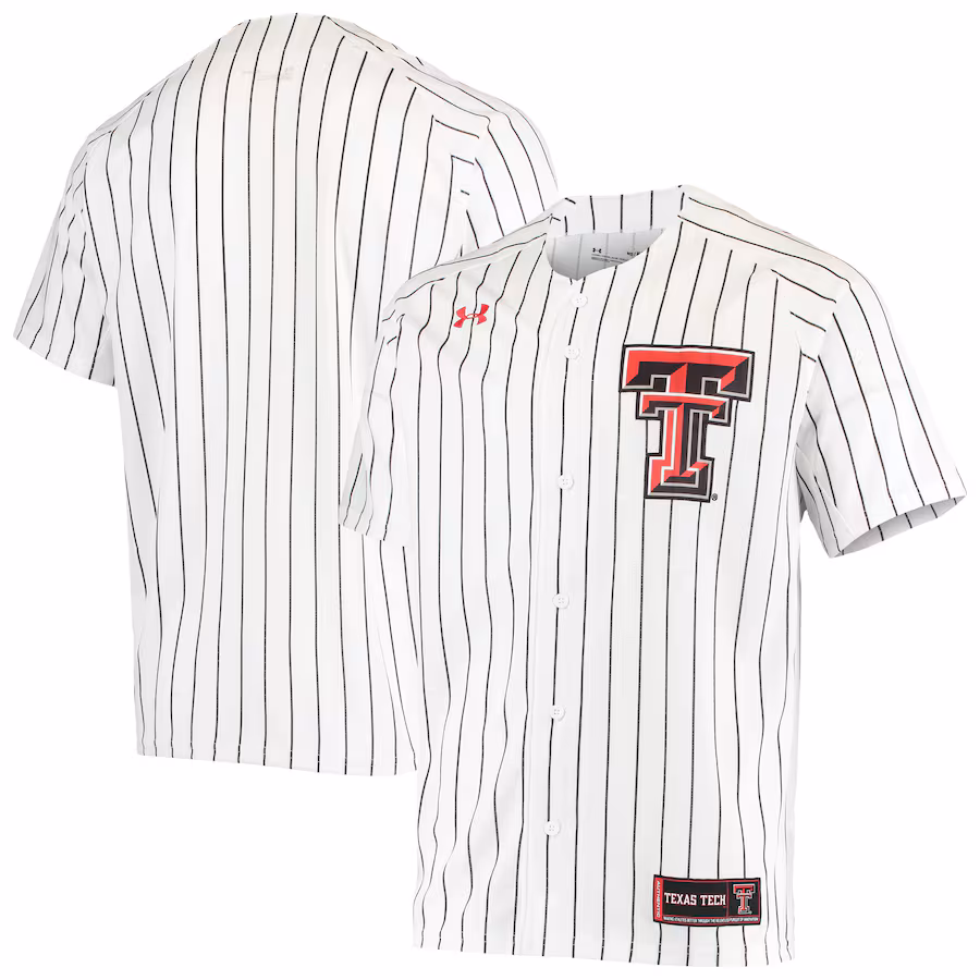 Texas Tech Red Raiders Under Armour Replica Performance Baseball Jersey - White - Jersey