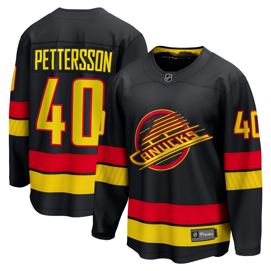 Men's Vancouver Canucks Elias Pettersson Fanatics Branded Black Alternate - 2022/23 Premier Breakaway Player Jersey - Jersey
