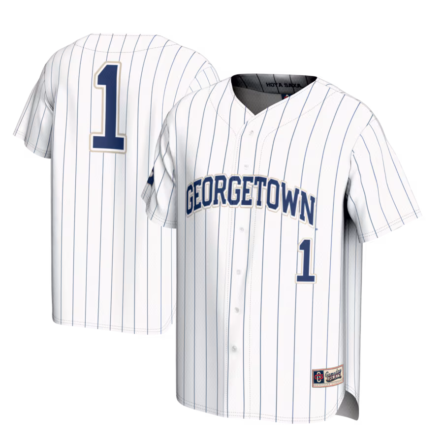 #1 Georgetown Hoyas GameDay Greats Youth Lightweight Baseball Fashion Jersey - White - Jersey