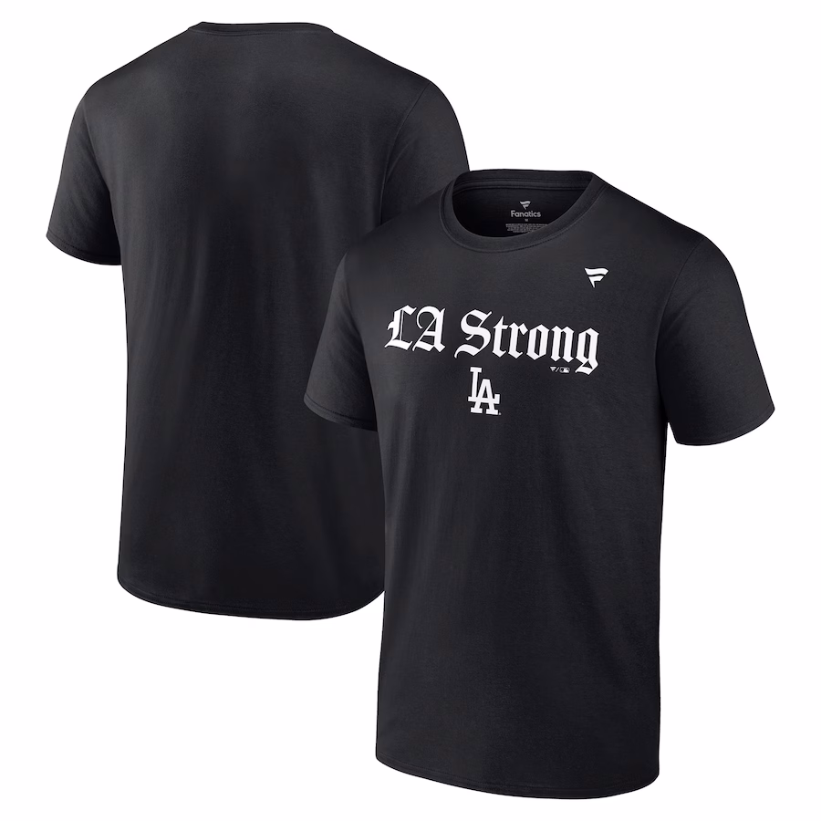 Unisex Los Angeles Dodgers Fanatics Black LA Strong T-Shirt - Jersey