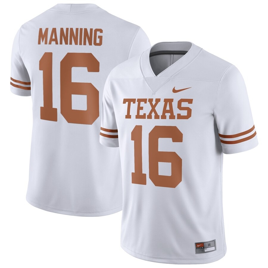 Arch Manning Texas Longhorns Nike NIL Replica Football Jersey - White - Jersey