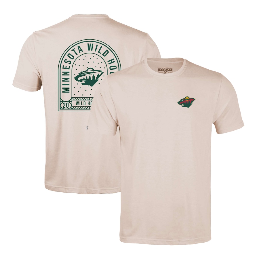 Men's Minnesota Wild Levelwear Khaki Richmond Stained Glass T-Shirt - Jersey