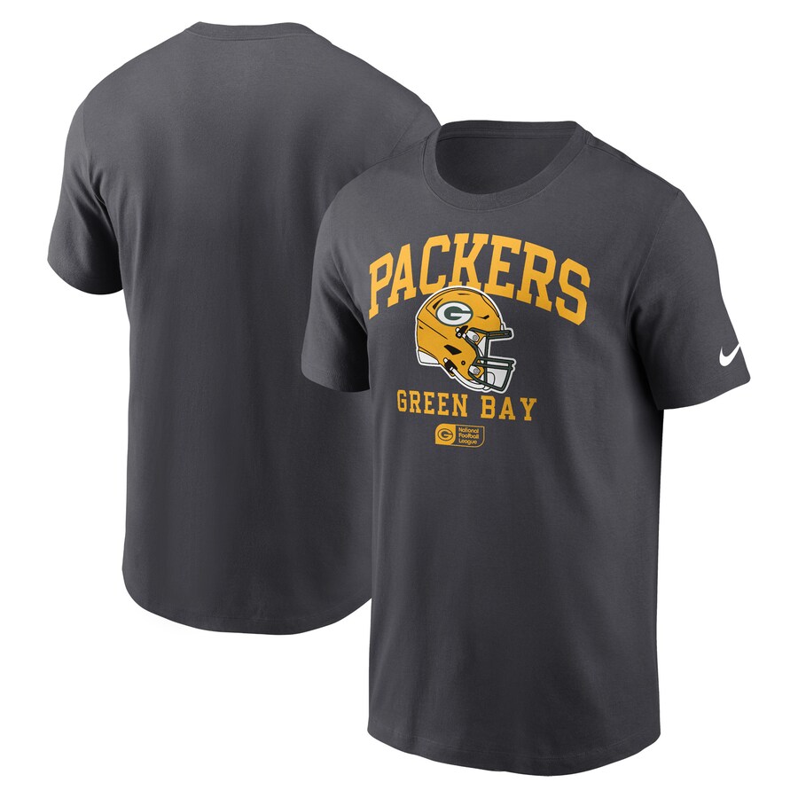 Men's Green Bay Packers Nike Anthracite Helmet Essential T-Shirt - Jersey