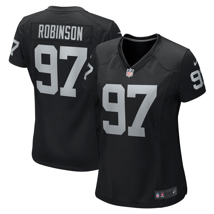 Women's Las Vegas Raiders Janarius Robinson Nike  Black Team Game Jersey - Jersey
