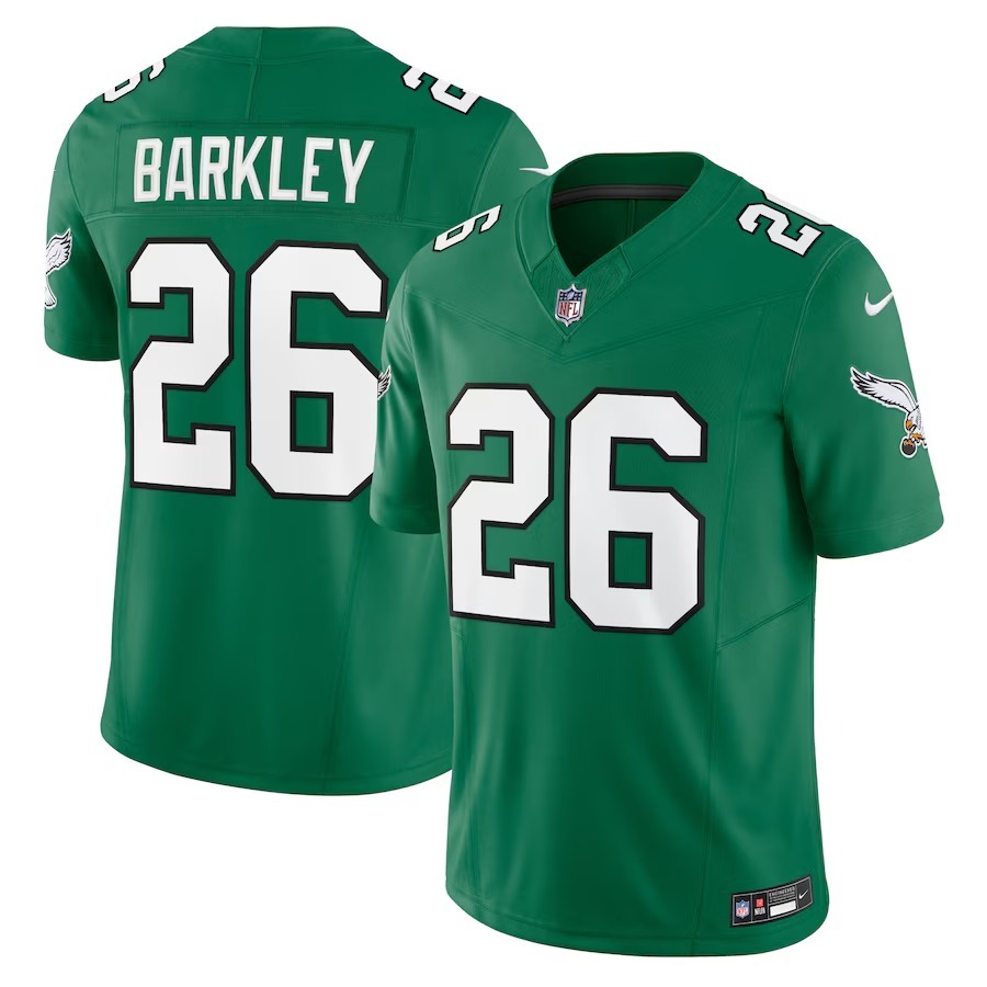 Men's Philadelphia Eagles Saquon Barkley Nike Kelly Green Alternate Vapor F.U.S.E. Limited Jersey - Jersey