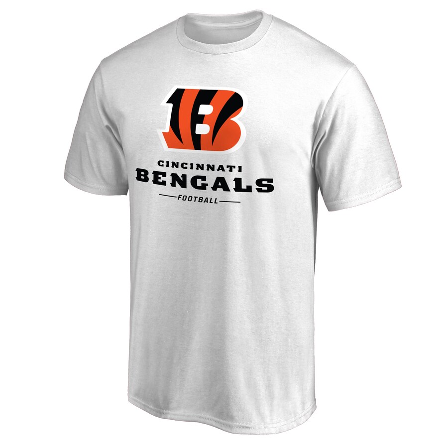Men's Cincinnati Bengals White Team Lockup T-Shirt - Jersey