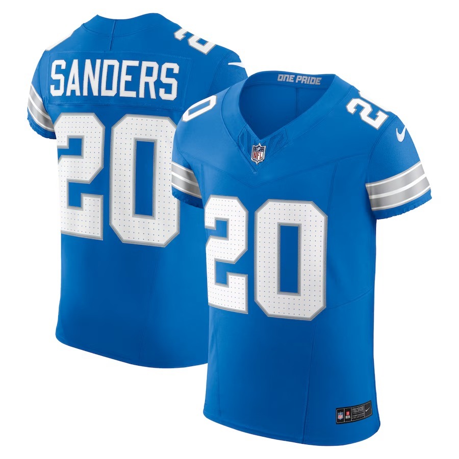 Men's Detroit Lions Barry Sanders Nike Blue Retired Player Vapor F.U.S.E. Elite Jersey - Jersey
