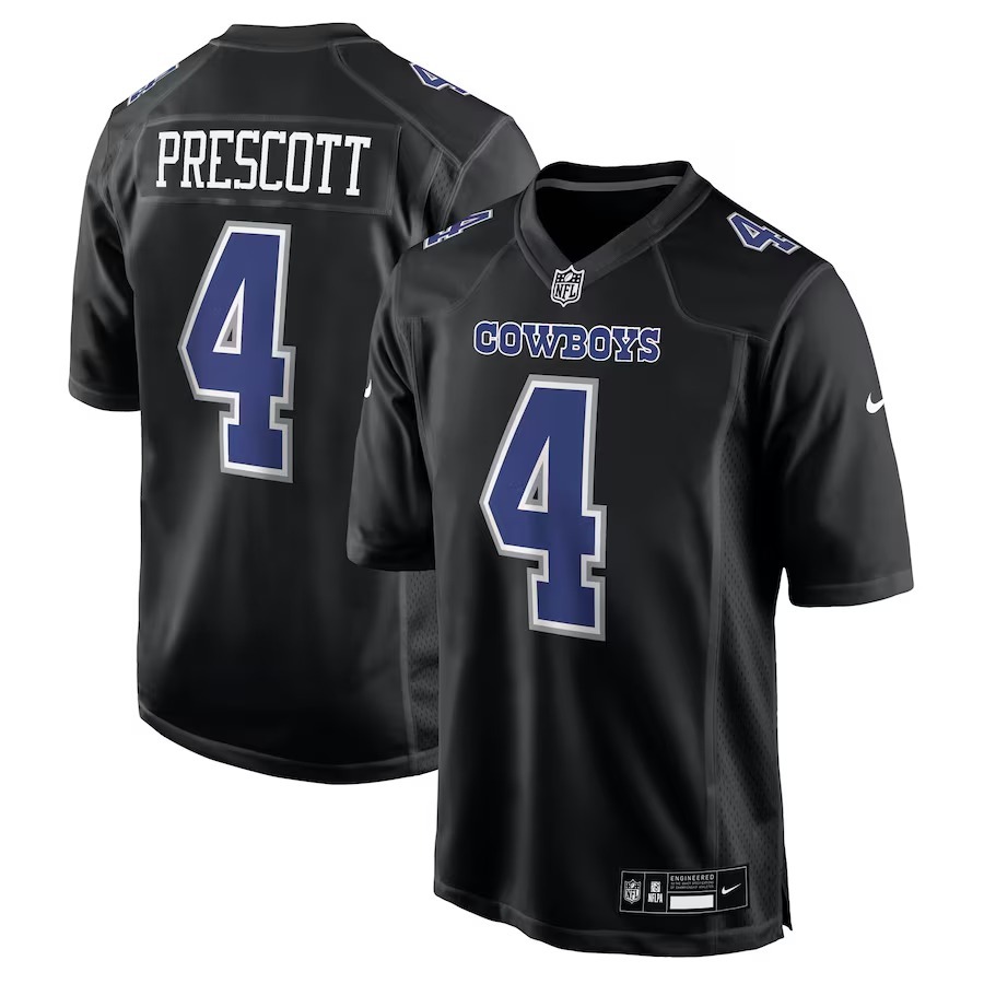 Men's Dallas Cowboys Dak Prescott Nike Carbon Black Fashion Game Jersey - Jersey