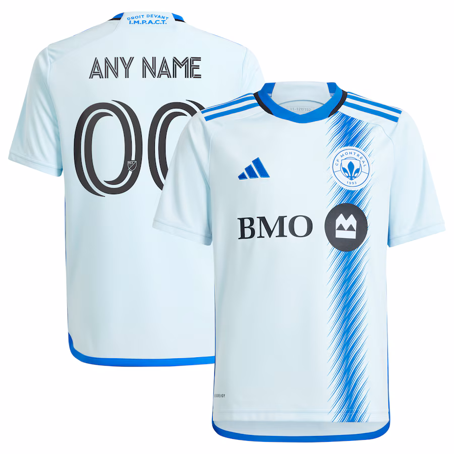 Youth CF Montreal  adidas Light Blue 2024 La Main Replica Custom Jersey - Jersey